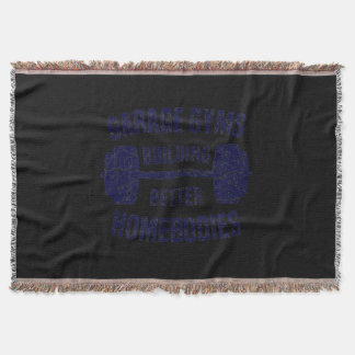 Garage Gyms Building Better Homebodies Barbell Gym Throw Blanket