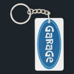 GARAGE Key Ring<br><div class="desc">Acrylic keychain with customised Garage label for your garage keys</div>