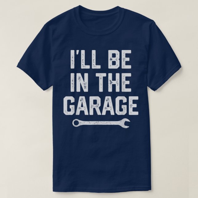 Garage Mechanic Dad Fathers Day Gift For Men Papa  T-Shirt (Design Front)