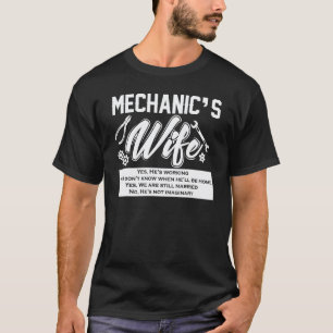 Garage Mechanics Wife Funny Car Mechanic Auto Mech T-Shirt