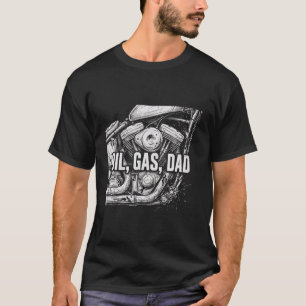 Garage Motorcycle Papa Rider Biker Dad Gift Oil Ga T-Shirt