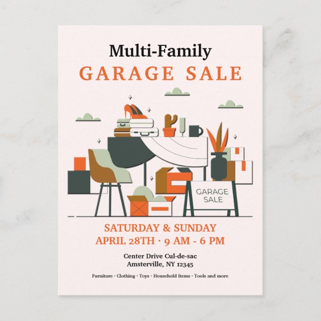 Garage Sale Postcard (Front)