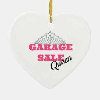 Garage Sale Queen Line Ceramic Ornament