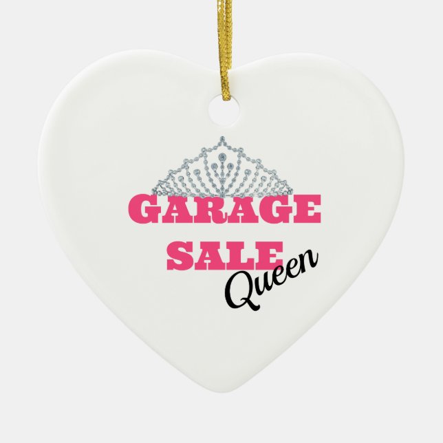 Garage Sale Queen Line Ceramic Ornament (Front)