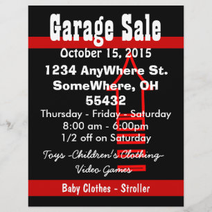 Garage Sale Sign Flyer