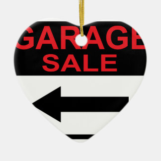 Garage Sale sign this way arrow Vector Ceramic Tree Decoration