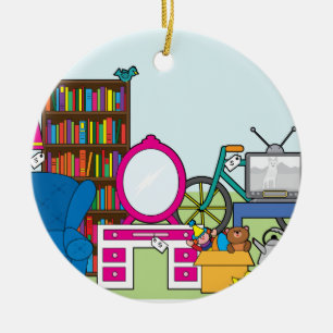 Garage Sale Stuff Ceramic Tree Decoration