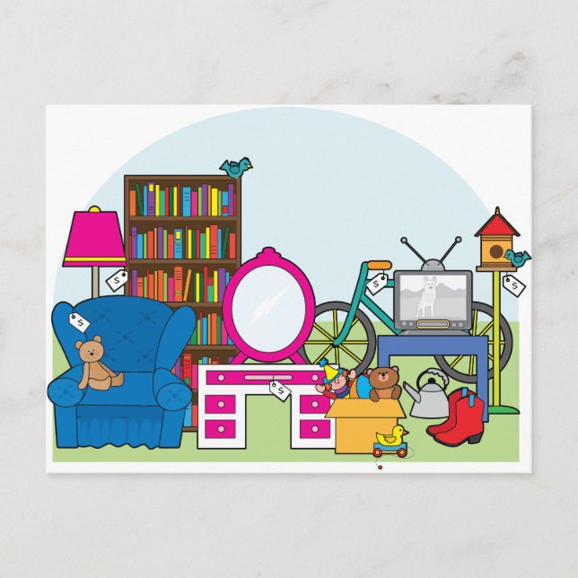 Garage Sale Stuff Postcard (Front)
