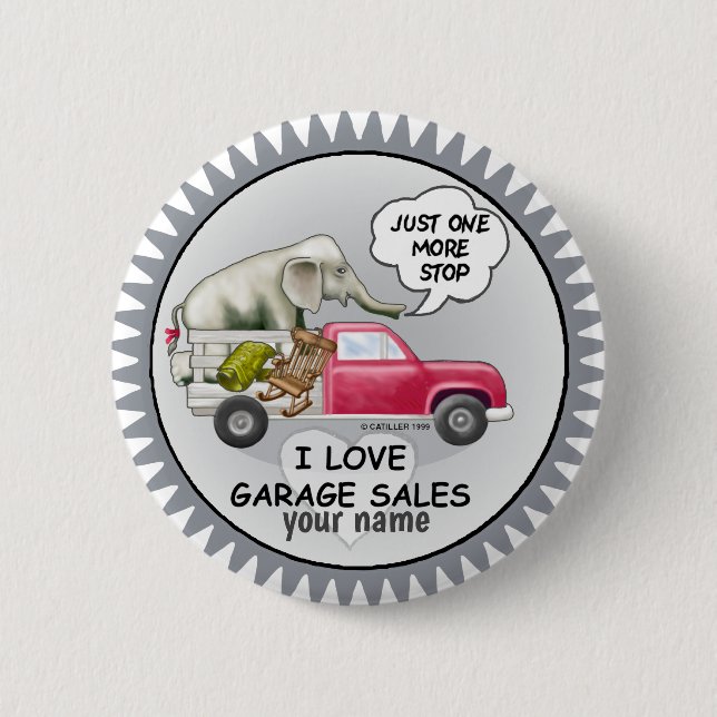Garage Sales  6 Cm Round Badge (Front)