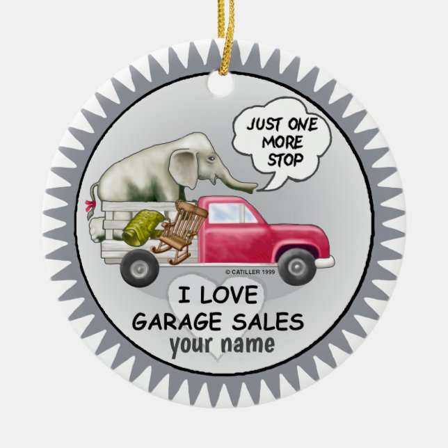 Garage Sales  custom  Ceramic Ornament (Front)