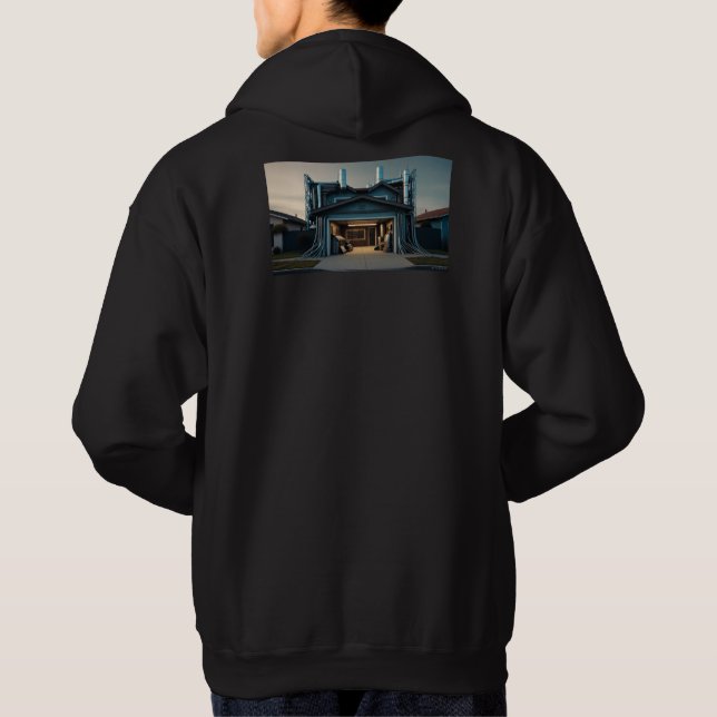 Garage Tech Upgrade men black hooded sweatshirt bk (Back)