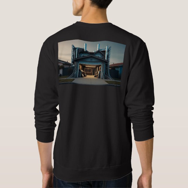 Garage Tech Upgrade men black sweatshirt back (Back)