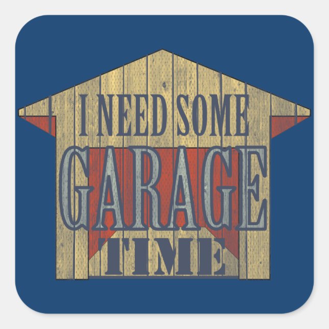 GARAGE TIME Toolbox Square Sticker (Front)