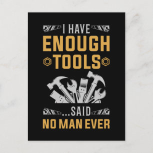 Garage Tools Funny Workshop Joke Postcard