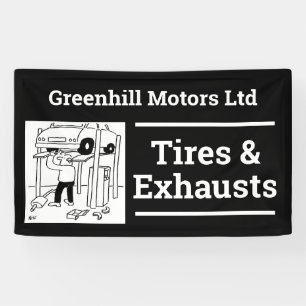 Garage Vehicle Servicing Design Banner