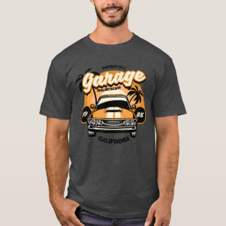GARAGE VINTAGE CAR CALIFORNIA friend T-Shirt