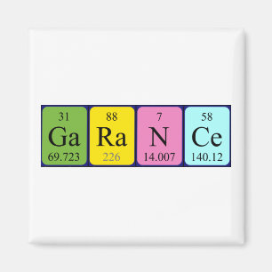 Garance periodic table name magnet