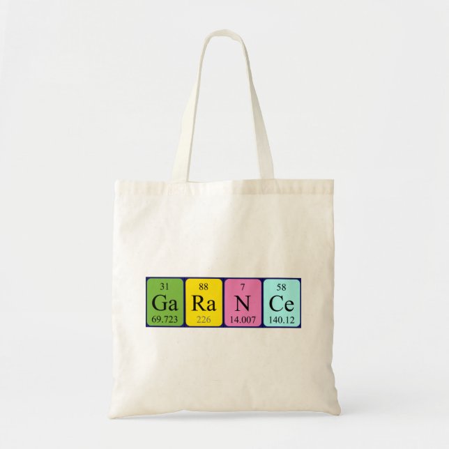 Garance periodic table name tote bag (Front)