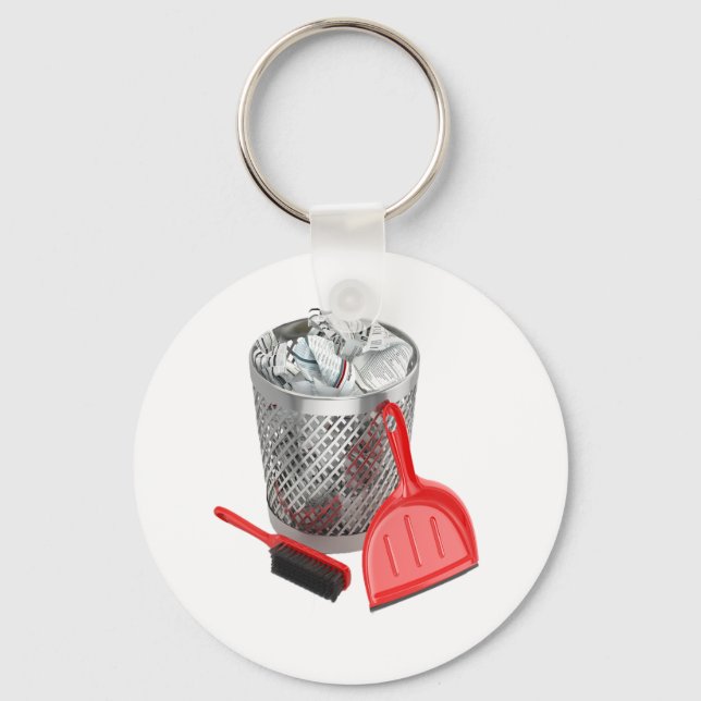 Garbage Bin And Dustpan Key Ring (Front)