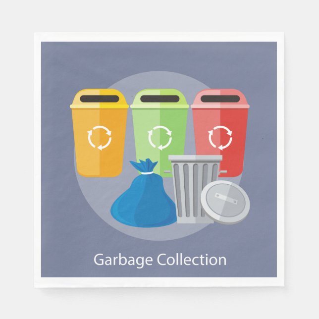 Garbage Collection Recycling Napkin (Front)