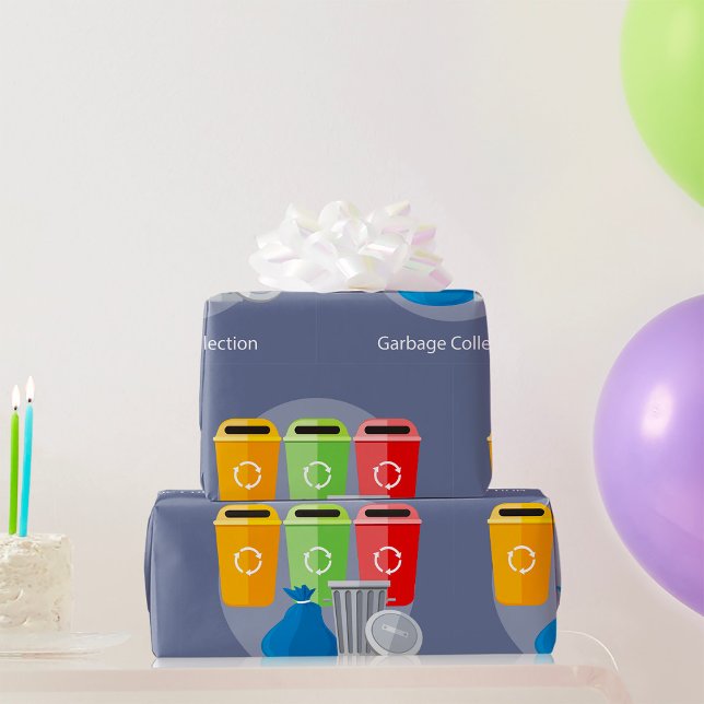 Garbage Collection Recycling Wrapping Paper (Creator Uploaded)