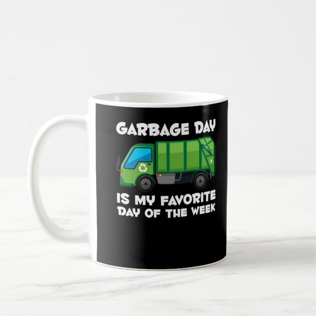 Garbage Day Boys Toddlers Trucker Fan Coffee Mug (Left)
