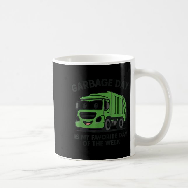 Garbage Day Is Favourite Traruck Kids Boys Toddler Coffee Mug (Right)