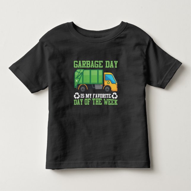 Garbage Day Truck Waste Disposal Dumpster Toddler T-Shirt (Front)
