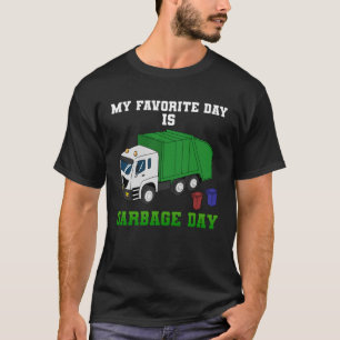 Garbage Favourite Day Truck Dirty Cans Recycling D T-Shirt