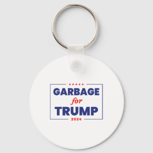 Garbage For Trump 2024 Funny Trump Supporter 1  Key Ring