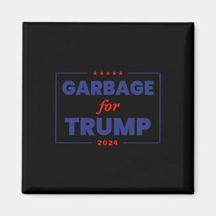 Garbage For Trump 2024 Funny Trump Supporter 1  Magnet