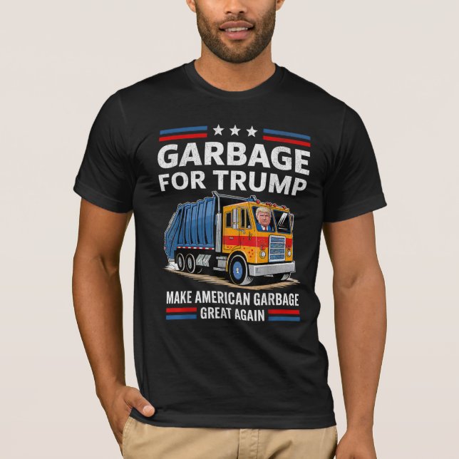 Garbage For Trump 2024 Presidential T-Shirt (Front)