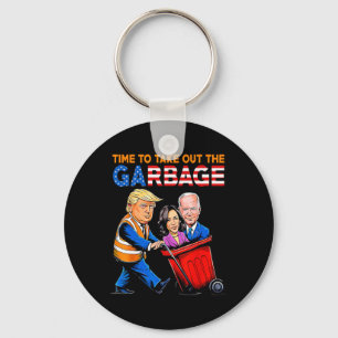 Garbage For Trump 2024 Shirt Time To Take Out Garb Key Ring