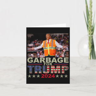 Garbage For Trump 2024 Tees - Trump Supporter Desi Card