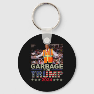 Garbage For Trump 2024 Tees - Trump Supporter Desi Key Ring