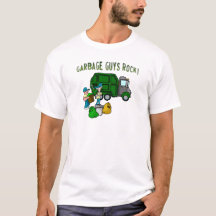 garbage guys rock with men garbage truck t-shirt