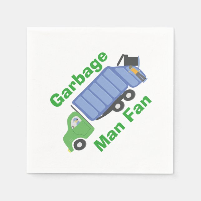 Garbage Man Fan Paper Napkins (Front)
