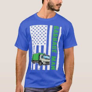 Garbage Man US Flag Garbage Truck T-Shirt