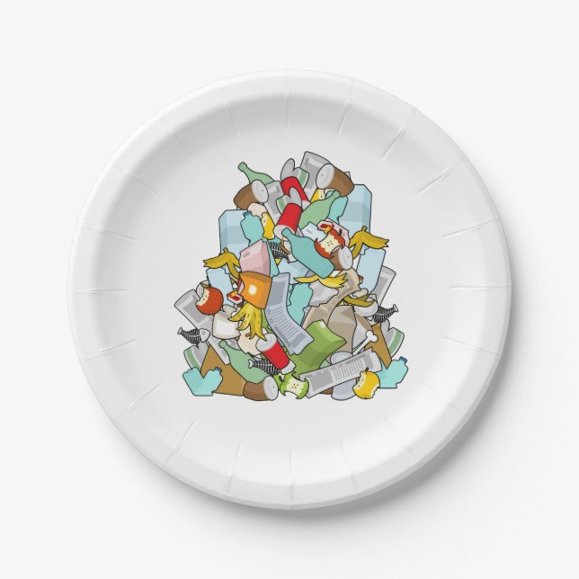 Garbage Pile Paper Plate (Front)