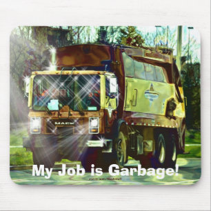 Garbage Refuse Trash Truck Driver's Mousepad