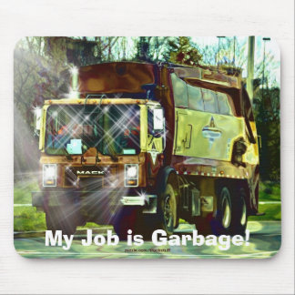 Garbage Refuse Trash Truck Driver's Mousepad