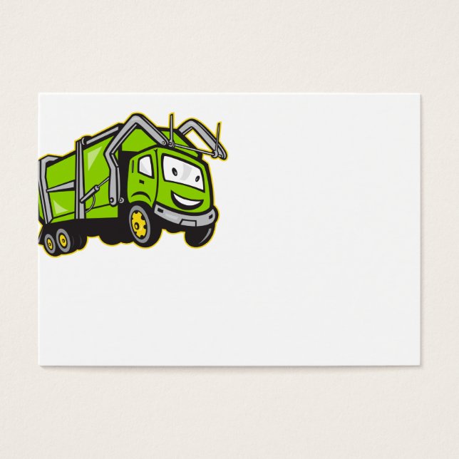 Garbage Rubbish Truck Cartoon (Front)
