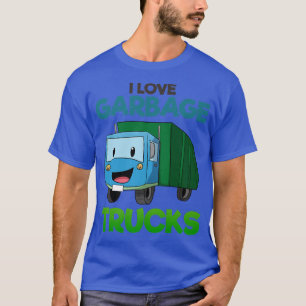 Garbage Smiling Truck Boy Love Recycling Day Dustc T-Shirt