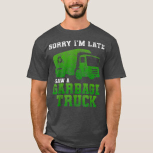 Garbage Smiling Truck Dirty Cans Recycling Day Dus T-Shirt