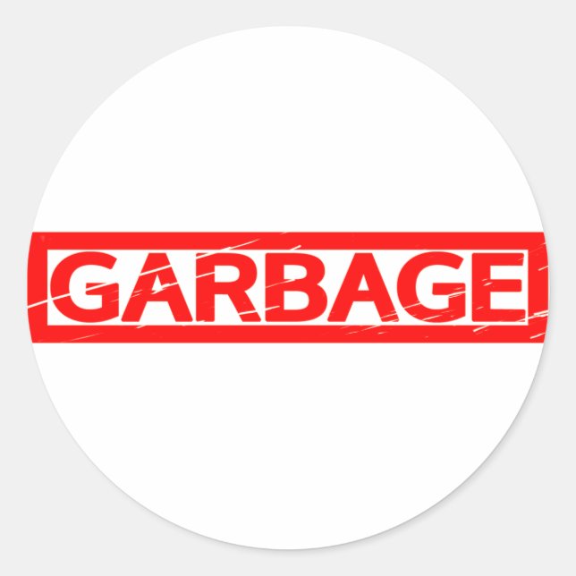 Garbage Stamp Classic Round Sticker (Front)