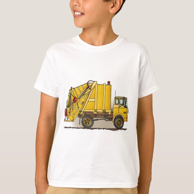 Garbage Truck 2 Construction Boys T-Shirt (Front)