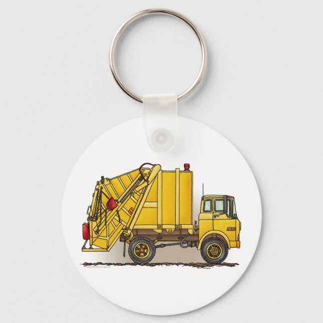 Garbage Truck 2 Construction Key Chain (Front)