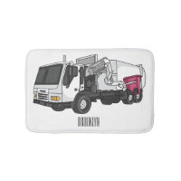 Garbage truck cartoon illustration