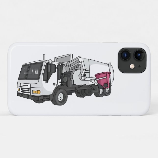 Garbage truck cartoon illustration Case-Mate iPhone case (Back (Horizontal))