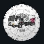 Garbage truck cartoon illustration  dartboard<br><div class="desc">Garbage truck cartoon illustration</div>
